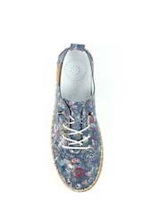 Lunar Blue Iva Leather Plimsoll Shoes - Image 7 of 8