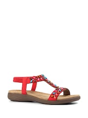Lunar Red Ravello Sandals - Image 3 of 8