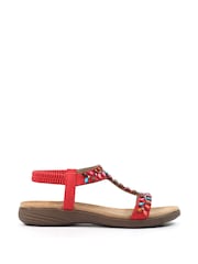 Lunar Red Ravello Sandals - Image 4 of 8