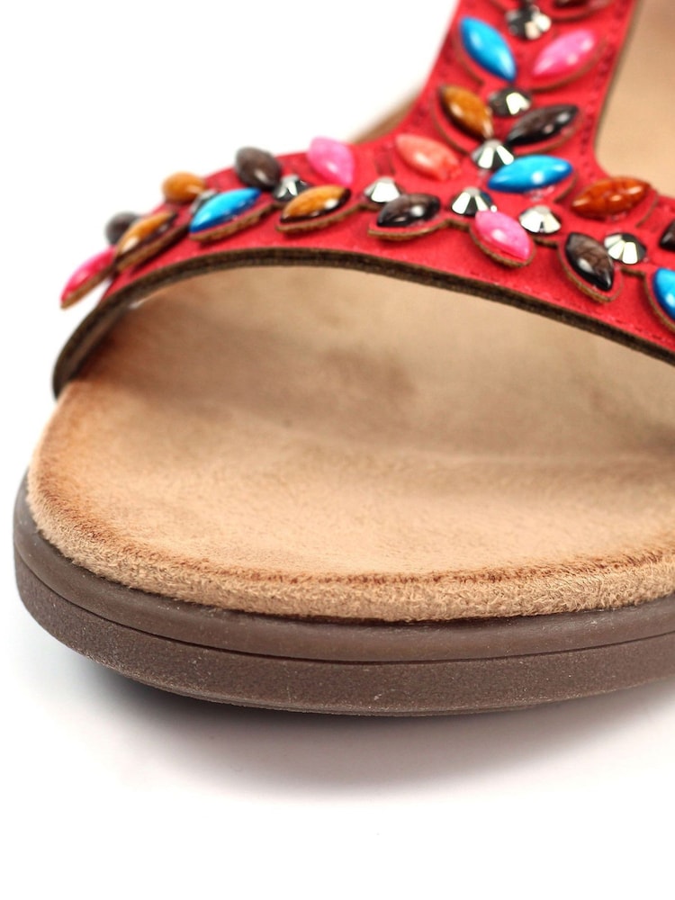 Lunar Red Ravello Sandals - Image 8 of 8