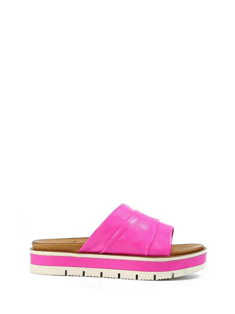 Lunar Pink Sorrento Fuchsia Leather Sandals - Image 2 of 3