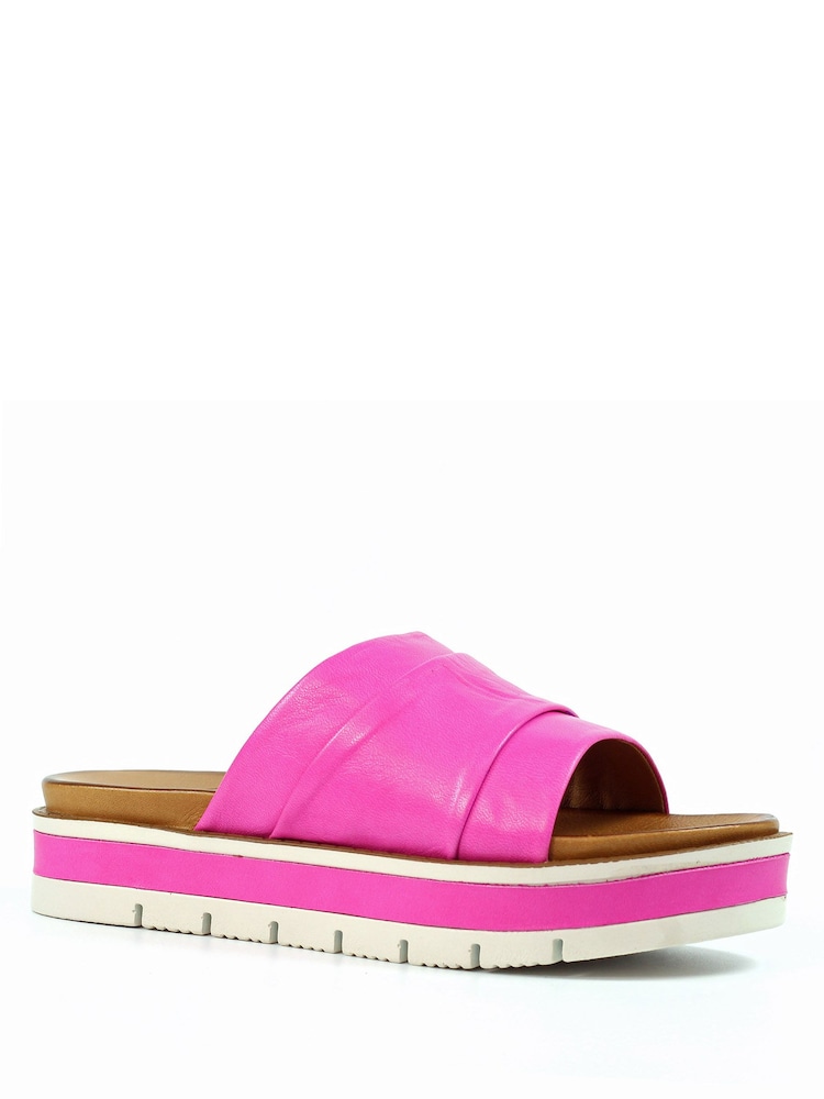 Lunar Pink Sorrento Fuchsia Leather Sandals - Image 3 of 3