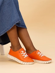 Lunar Orange St Austell Plimsoll Leather Shoes - Image 1 of 4
