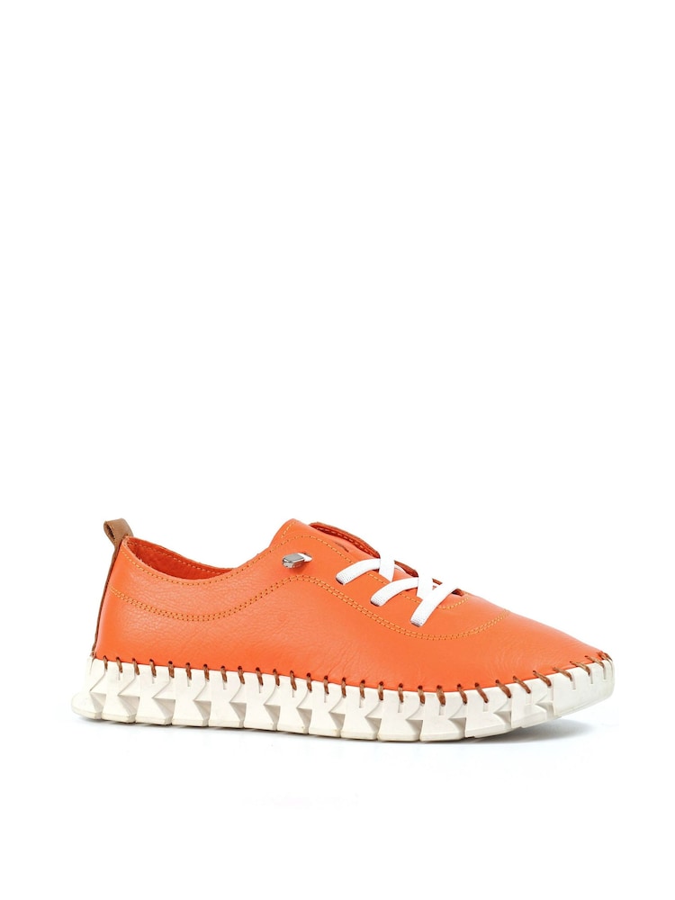 Lunar Orange St Austell Plimsoll Leather Shoes - Image 4 of 4