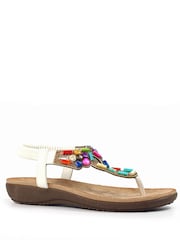 Lunar Rachel White Sandals - Image 3 of 8