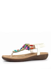 Lunar Rachel White Sandals - Image 5 of 8