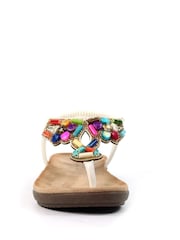 Lunar Rachel White Sandals - Image 6 of 8