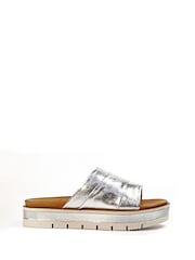 Lunar Silver Sorrento Leather Sandals - Image 2 of 3