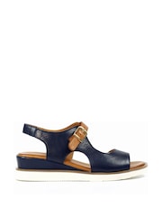 Lunar Blue Spring Leather Wedges Sandals - Image 2 of 8