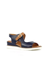 Lunar Blue Spring Leather Wedges Sandals - Image 3 of 8
