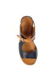 Lunar Blue Spring Leather Wedges Sandals - Image 8 of 8