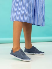 Lunar Blue St Lawrence Plimsoll Leather Shoes - Image 1 of 7