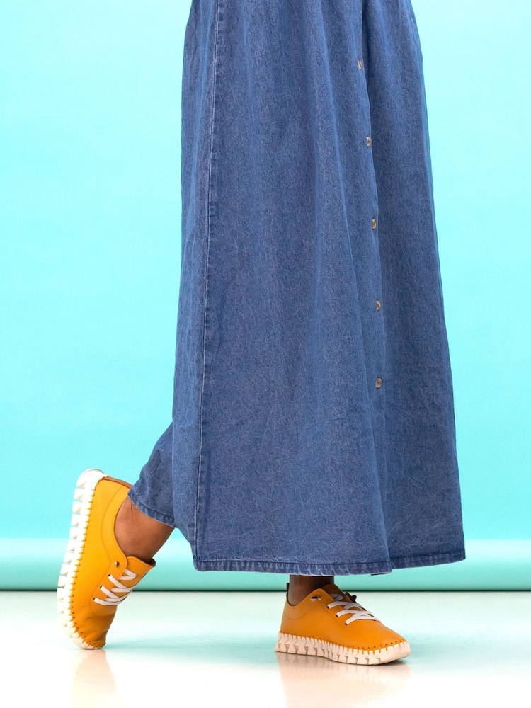 Lunar Yellow St Austell Plimsoll Leather Shoes - Image 2 of 3