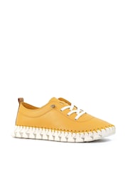 Lunar Yellow St Austell Plimsoll Leather Shoes - Image 3 of 3