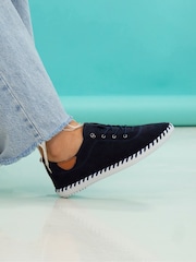 Lunar modra St Lawrence Plimsoll Usnjeni čevlji - Slika 2 iz 8