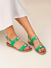 Lunar Green Renoir Emerald Sandals - Image 1 of 9