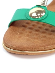 Lunar Green Renoir Emerald Sandals - Image 9 of 9