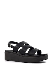 Lunar Lipstick Black Sandals - Image 2 of 2