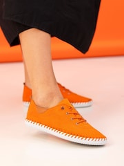 Lunar Orange St Lawrence Plimsoll Leather Shoes - Image 1 of 1