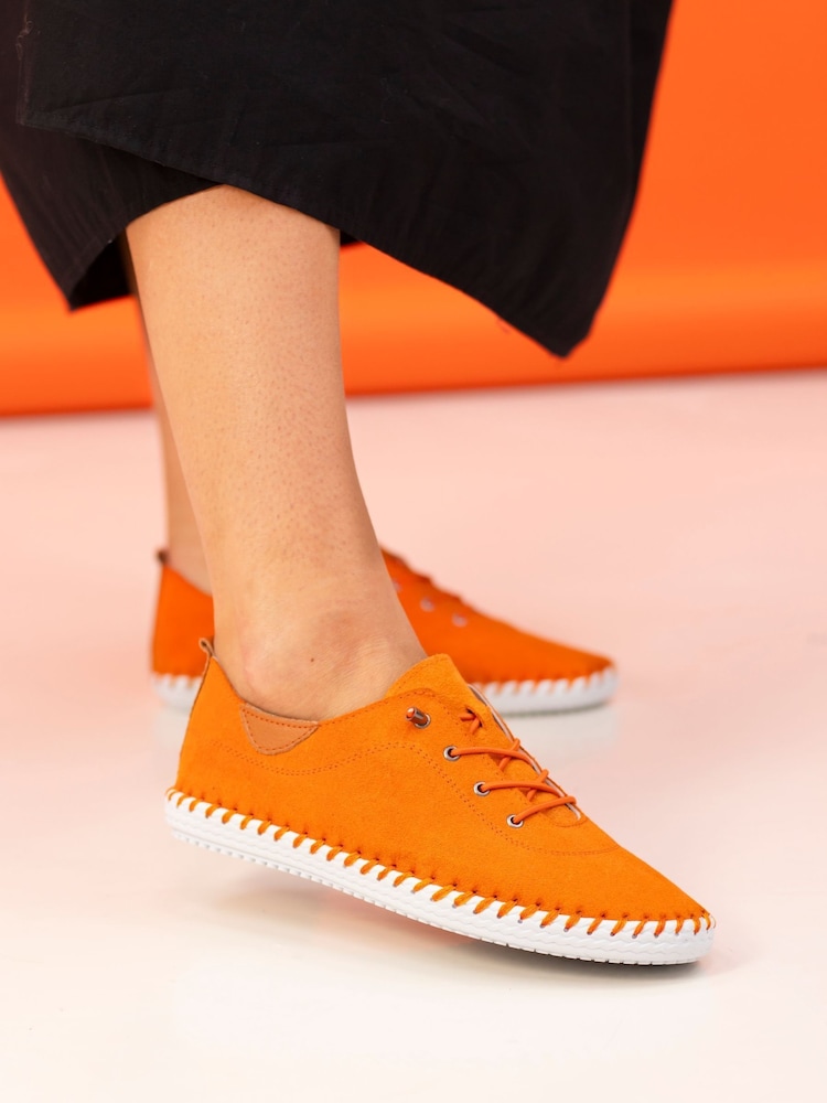 Lunar Orange St Lawrence Plimsoll Leather Shoes - Image 1 of 1