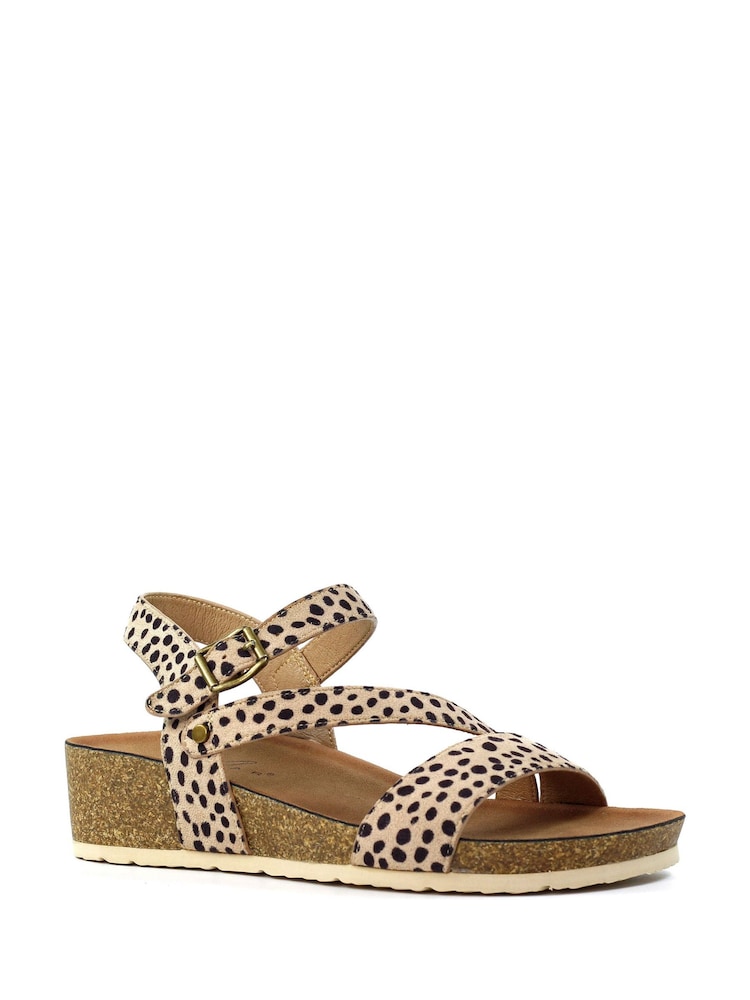 Lunar Animal Print Muster Ocelot Wedges Sandals - Image 2 of 2
