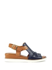 Lunar Blue Steffi Leather Wedges Sandals - Image 2 of 2