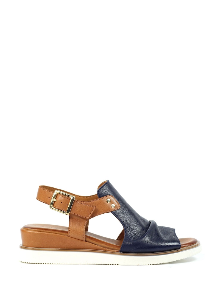 Lunar Blue Steffi Leather Wedges Sandals - Image 2 of 2