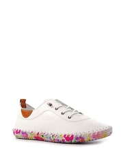 Lunar Padstow Plimsoll Leather White Shoes - Image 2 of 7