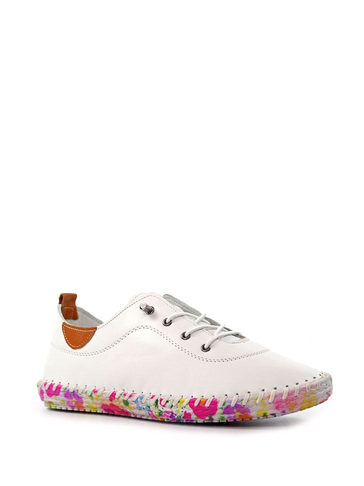 Lunar Padstow Plimsoll Leather White Shoes - Image 2 of 7
