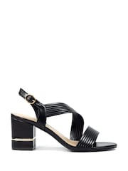 Lunar Rutter Black Block Heel Sandals - Image 2 of 3