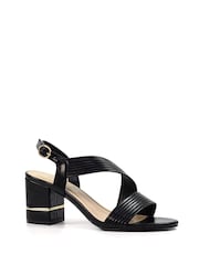Lunar Rutter Black Block Heel Sandals - Image 3 of 3