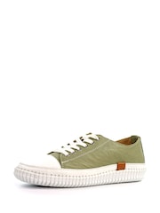 Lunar Green Truffle II Leather Plimsoll Shoes - Image 5 of 10