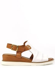 Lunar Steffi Leather White Wedges Sandals - Image 3 of 3