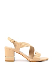 Lunar Natural Rutter Block Heels Sandals - Image 2 of 3