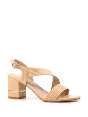 Lunar Natural Rutter Block Heels Sandals - Image 3 of 3