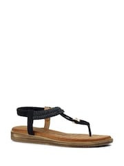 Lunar Poppy Black Sandals - Image 2 of 2