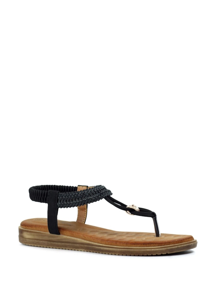 Lunar Poppy Black Sandals - Image 2 of 2