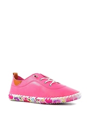 Lunar Pink Padstow Plimsoll Leather Shoes - Imagen 3 de 9