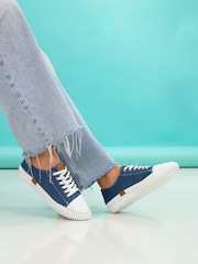 Lunar Blue Truffle II Mid Plimsoll Leather Shoes - Image 1 of 5