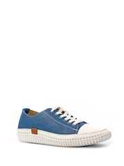 Lunar Blue Truffle II Mid Plimsoll Leather Shoes - Image 3 of 5