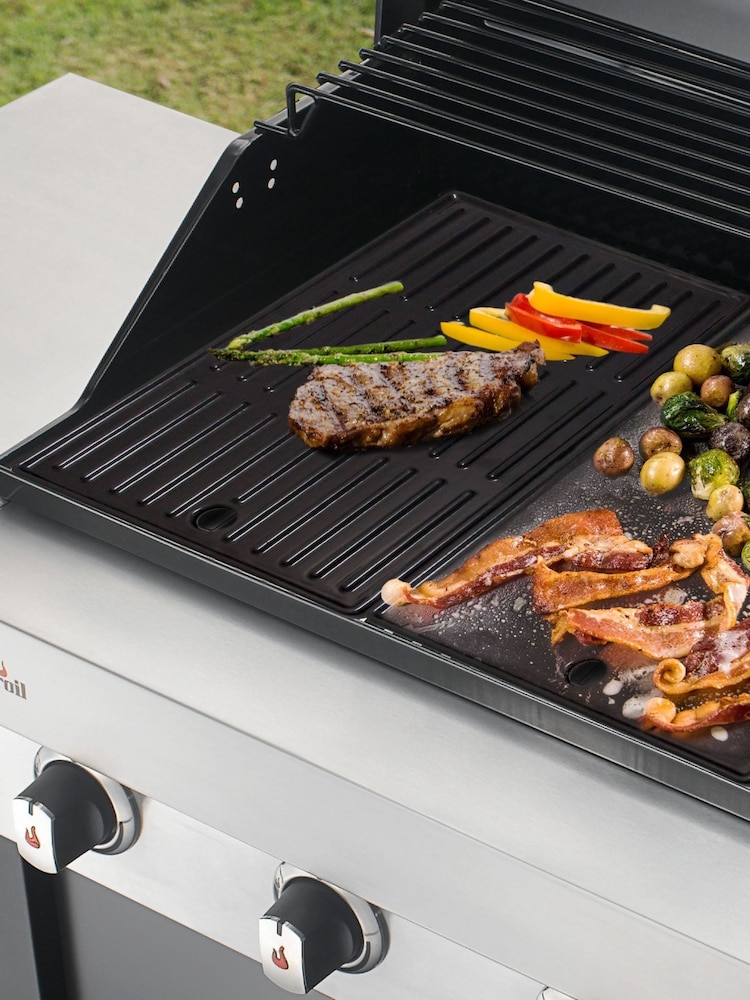 Char-Broil Black 3 Burner Garden BBQ Grill Griddle - Image 1 of 3