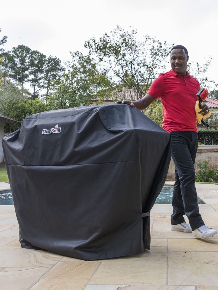 Char-Broil Black 3-4 Burner Garden BBQ Grill Cover - Image 1 of 4