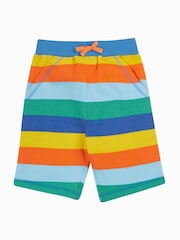 Frugi Blue Samson Printed  Rainbow 100% Organic Cotton Shorts - Image 1 of 4