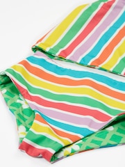 Frugi Green Rainbow Flower Reversible Tankini - Image 4 of 5