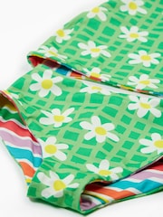Frugi Green Rainbow Flower Reversible Tankini - Image 5 of 5