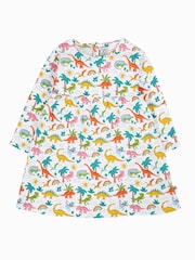 Frugi White Dinosaur Dress - Girls' Dresses - Image 1 of 4