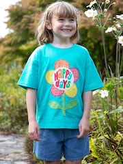 Frugi Blue Floral Reversible Shorts - Image 1 of 8