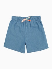 Frugi Blue Floral Reversible Shorts - Image 4 of 8