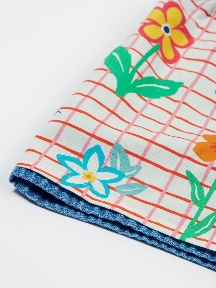 Frugi Blue Floral Reversible Shorts - Image 8 of 8