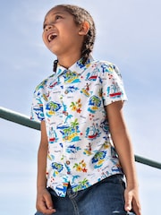 Frugi White Harvey Hawaiian 100% Organic Cotton Shirt - Image 1 of 5